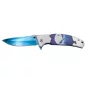 THIRD TACTICAL FOLDING KNIFE BLUE SKULL PATTERN