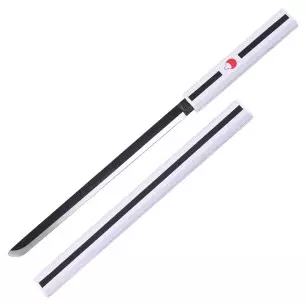 MINI KATANA DECO STEEL BLADE NARUTO PATTERN WHITE