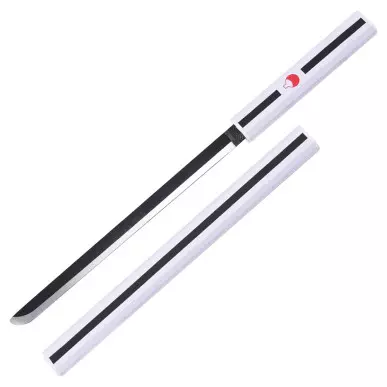 MINI KATANA DECO LAME ACIER MOTIF NARUTO BLANC - CLICK ARMS