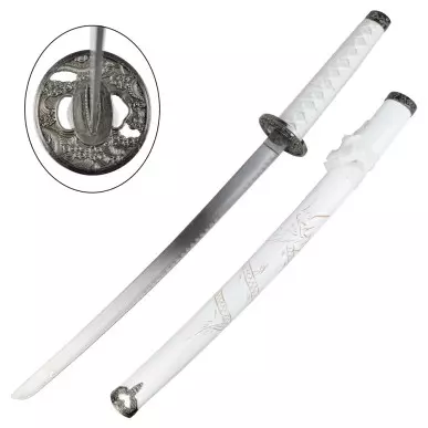 ORNAMENTAL SET KATANA-WAKIZASHI-TANTO WHITE - CLICK ARMS