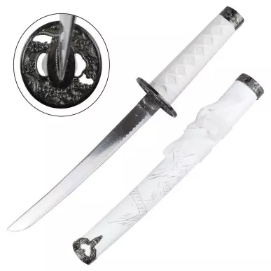 ORNAMENTAL SET KATANA-WAKIZASHI-TANTO WHITE - CLICK ARMS